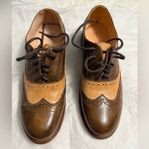 BED|STU Two-Tone Brown and Tan Oxfords